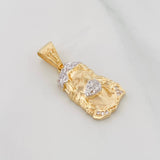Christ Face Pendant 3.7g / 1 1/4 in Two Yellow White 18K Golds
