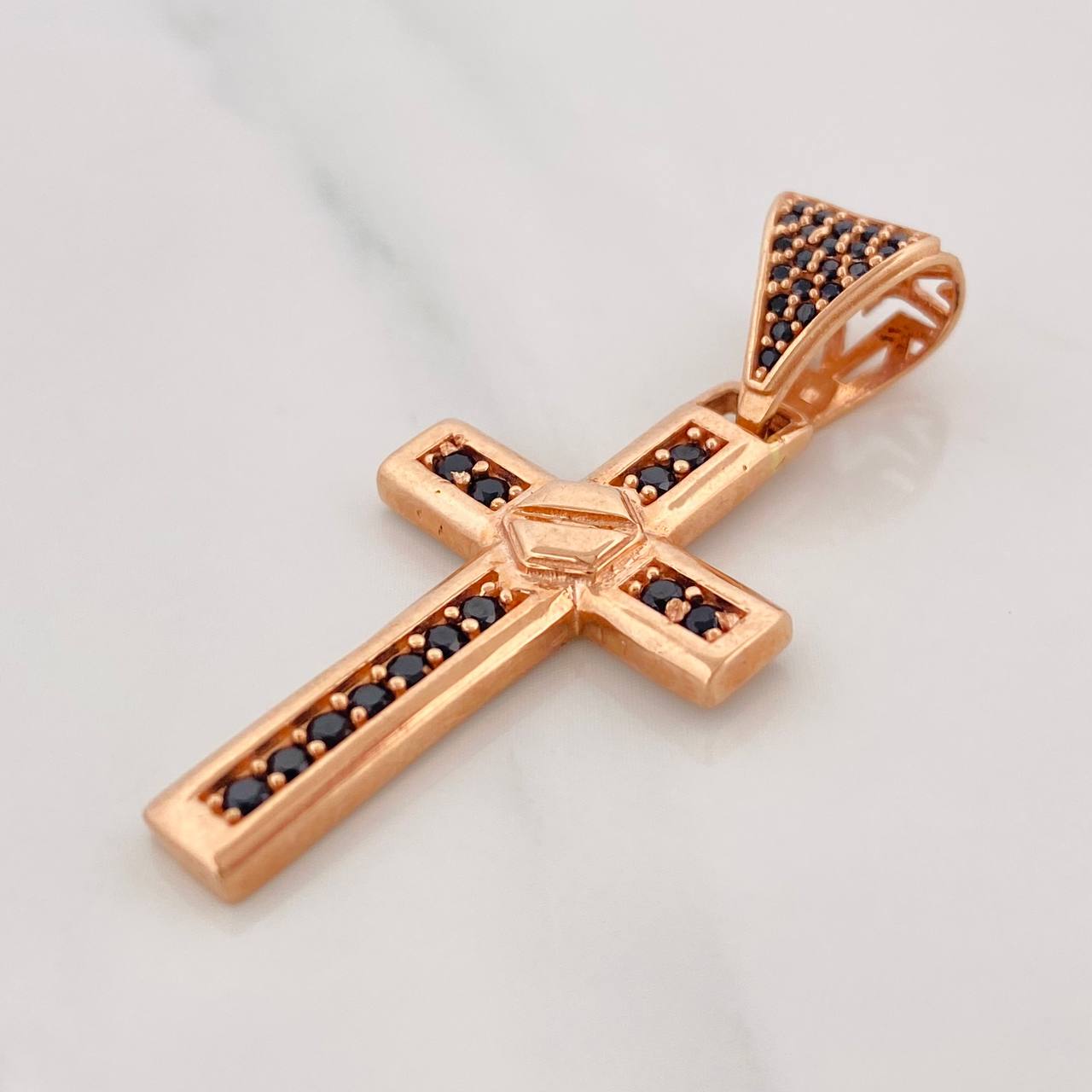Pendant Screw Cross 3.9g / 1 1/2 in 18K Rose Gold