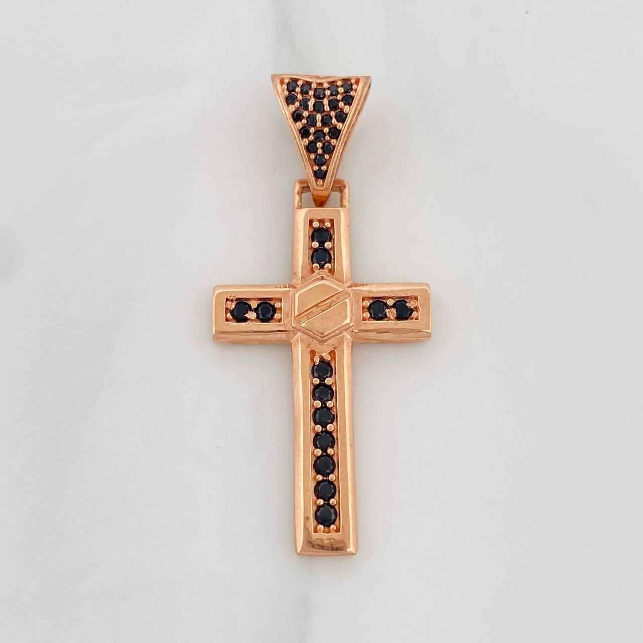 Pendant Screw Cross 3.9g / 1 1/2 in 18K Rose Gold