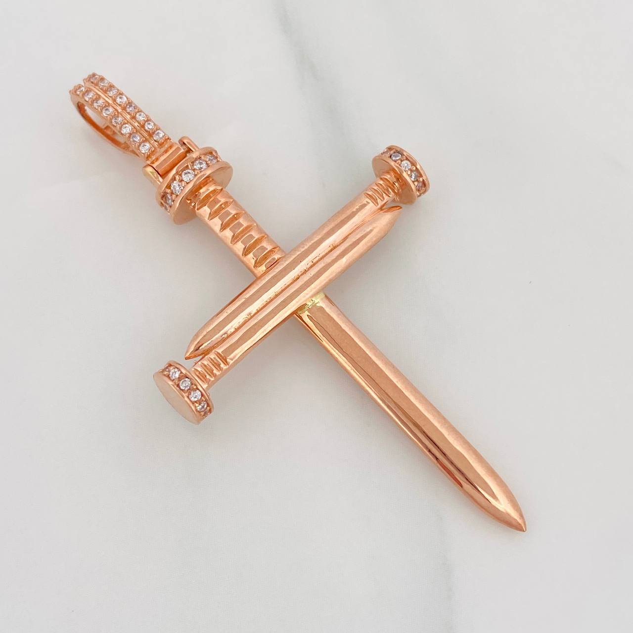 Pendant Nail Cross 6g / 2 1/4 in 18K Rose Gold