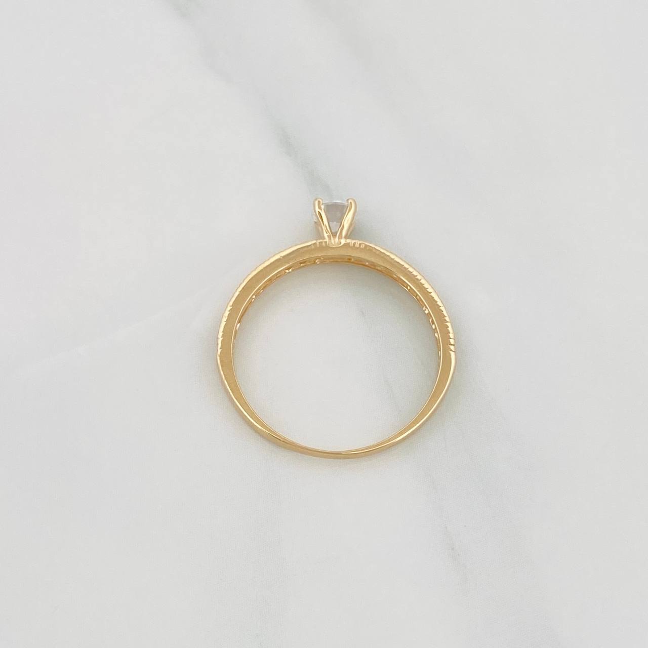 Churumbela Solitaire Ring 1.45g / T6 1/4 Yellow Gold 18K
