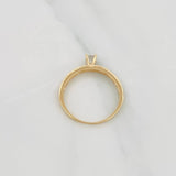 Churumbela Solitaire Ring 1.45g / T6 1/4 Yellow Gold 18K