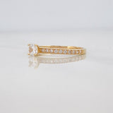 Churumbela Solitaire Ring 1.45g / T6 1/4 Yellow Gold 18K