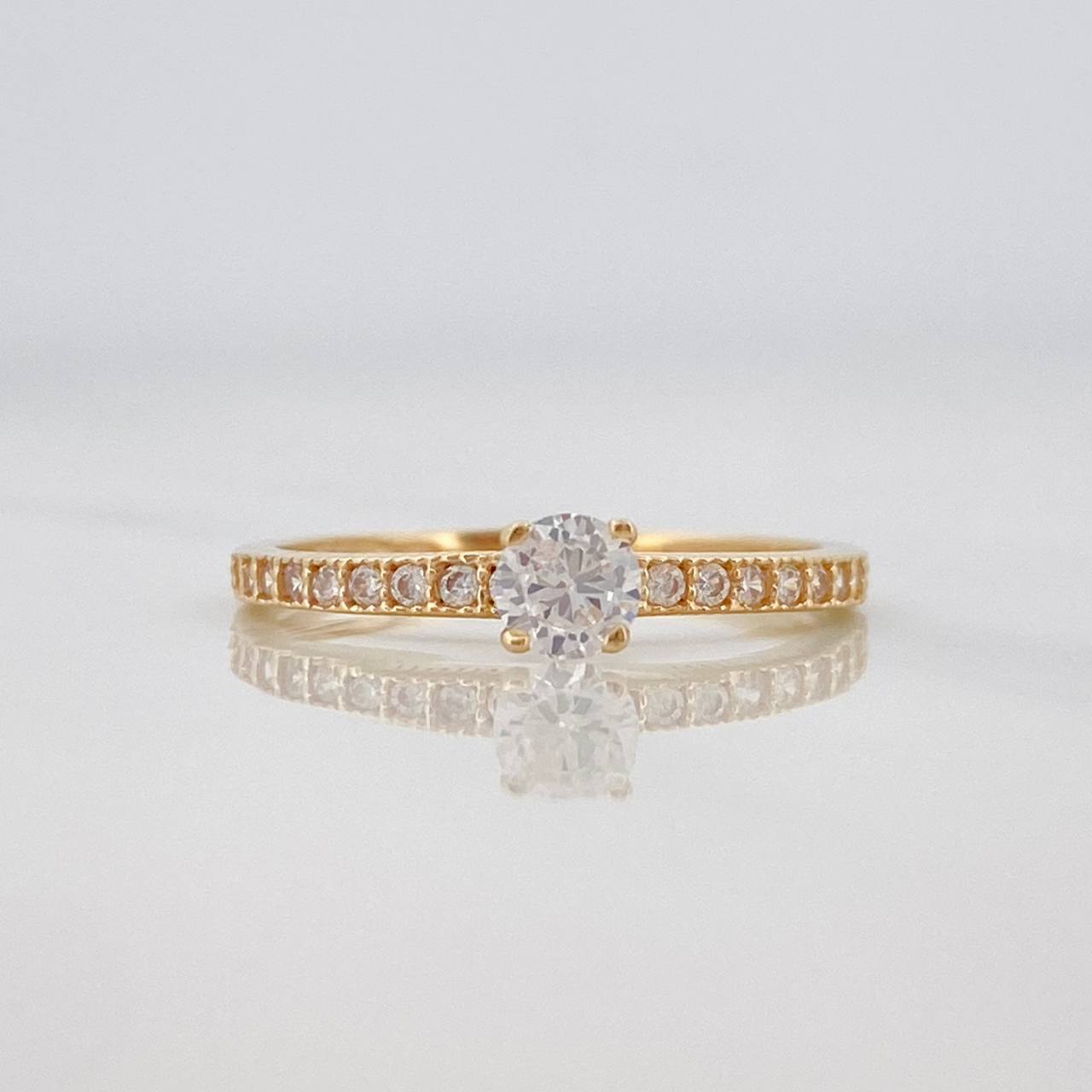 Churumbela Solitaire Ring 1.45g / T6 1/4 Yellow Gold 18K