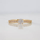 Churumbela Solitaire Ring 1.45g / T6 1/4 Yellow Gold 18K