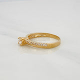 Churumbela Solitaire Ring 2.4g / T7 3/4 Yellow Gold 18K