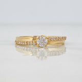Churumbela Solitaire Ring 2.4g / T7 3/4 Yellow Gold 18K
