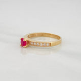 Churumbela Solitaire Ring 2.5g / T7 Yellow Gold 18K