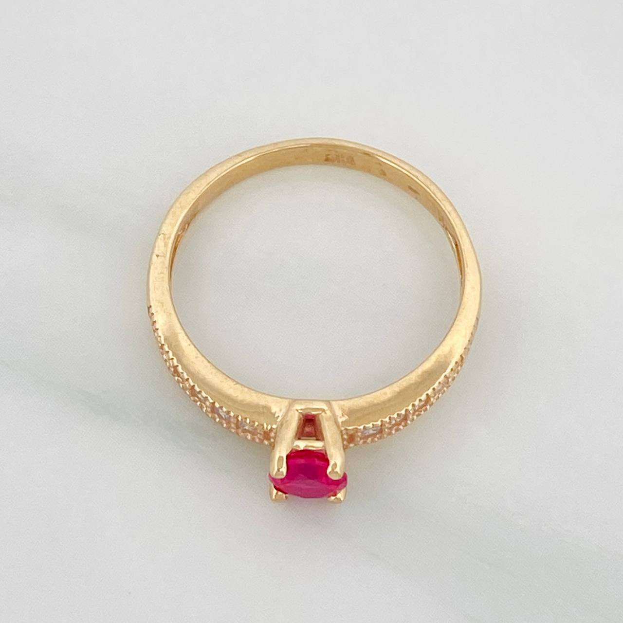 Churumbela Solitaire Ring 2.5g / T7 Yellow Gold 18K
