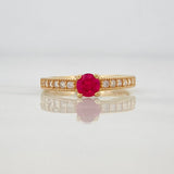 Churumbela Solitaire Ring 2.5g / T7 Yellow Gold 18K