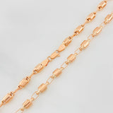 Cadena Rustica Barril 15g / 24 in / 4.5mm Oro Rosa 18K