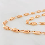 Cadena Rustica 14.45g / 24 in / 4.5mm Oro Rosa 18K