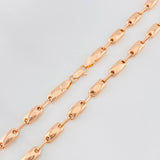 Cadena Rustica 14.45g / 24 in / 4.5mm Oro Rosa 18K