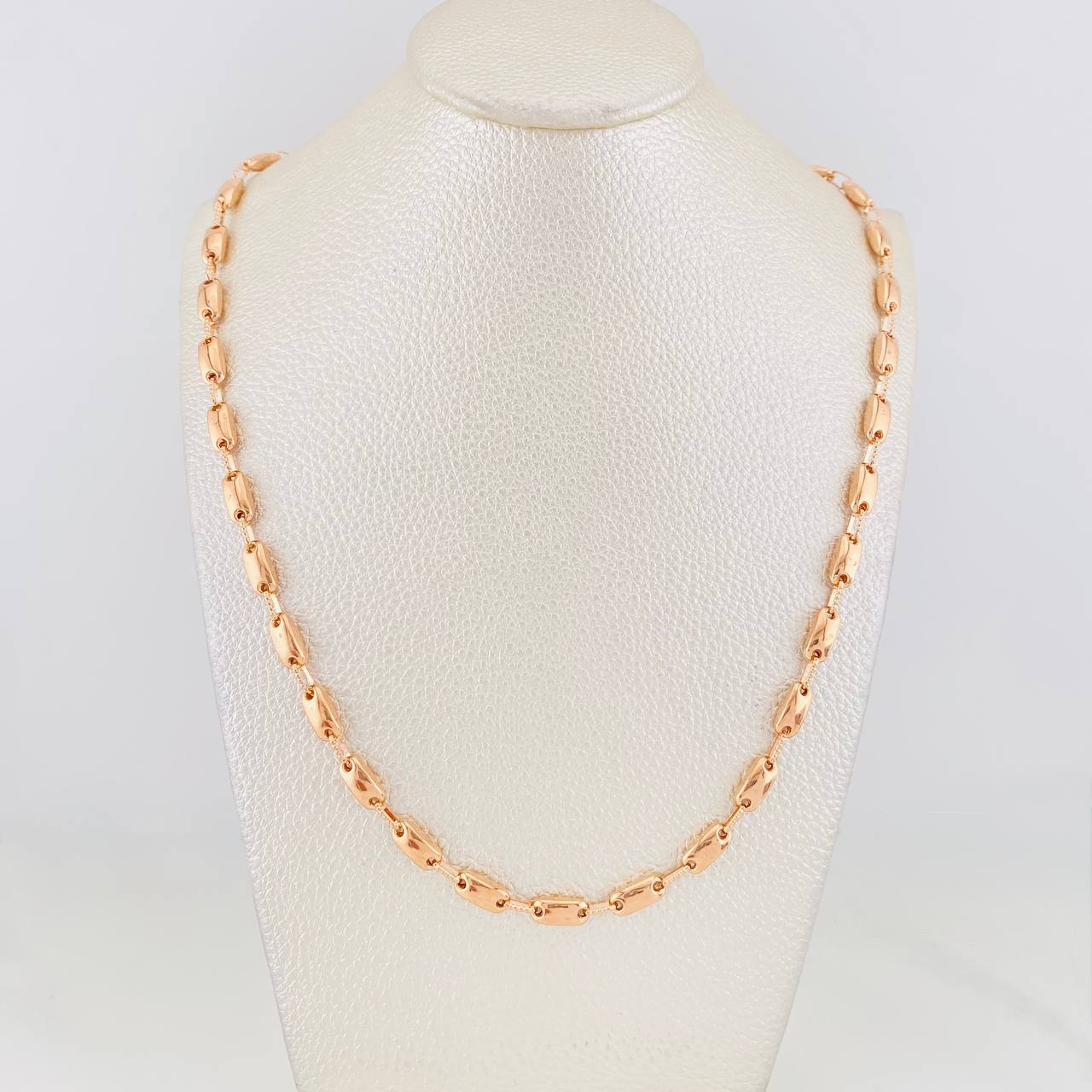 Cadena Rustica 14.45g / 24 in / 4.5mm Oro Rosa 18K