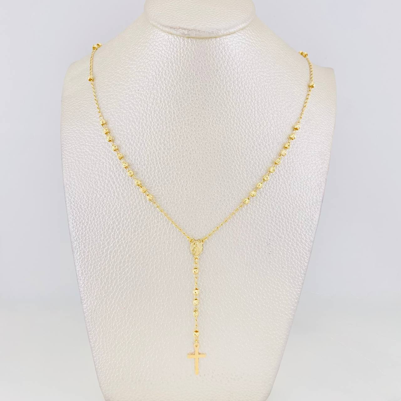 Rosario Virgen Milagrosa 5.9g / 22 in / 3mm Oro Amarillo 18K