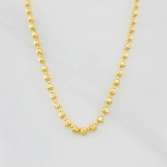Cadena Militar Media Luna 12.7g / 20 in / 3mm Oro Amarillo 18K