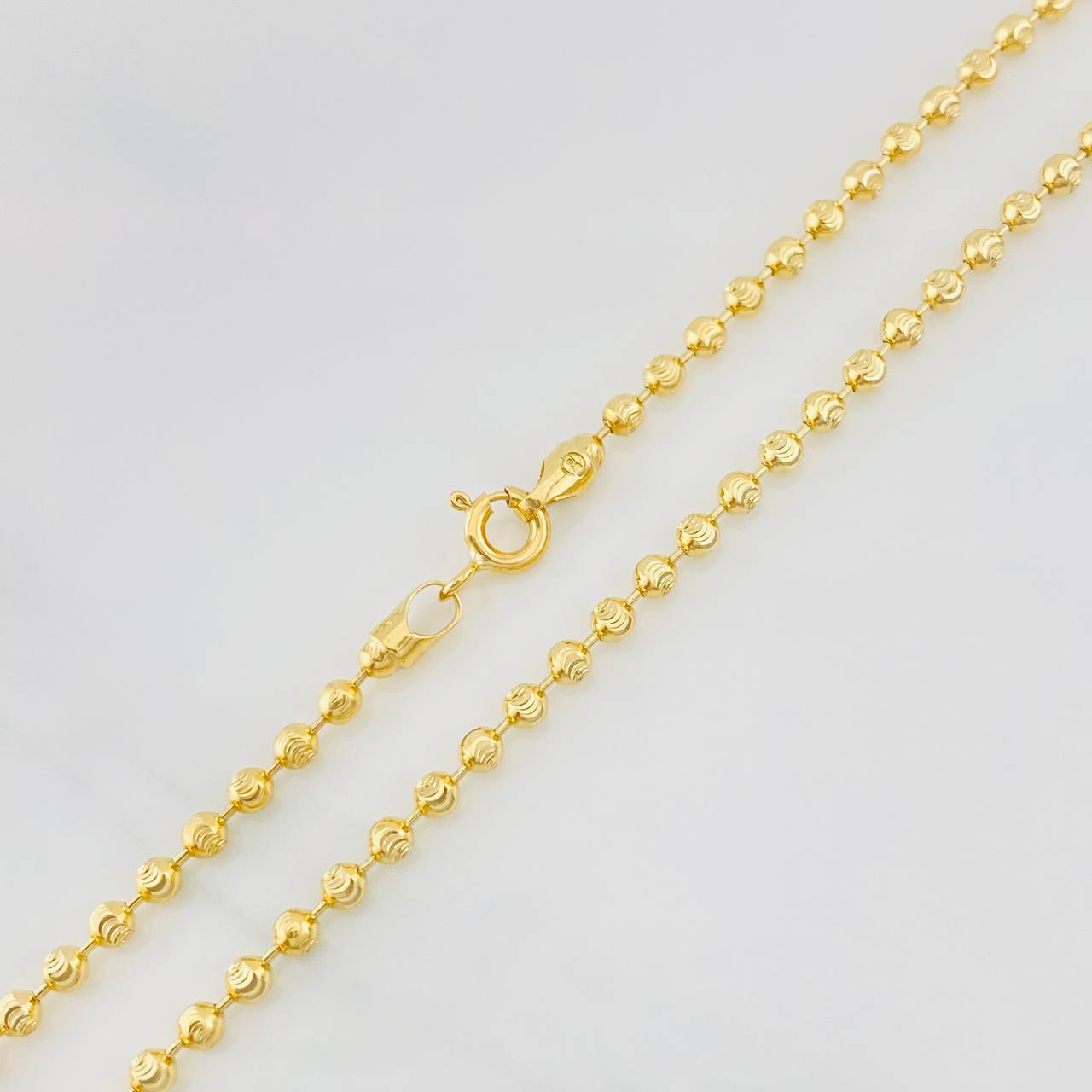 Cadena Militar Media Luna 12.7g / 20 in / 3mm Oro Amarillo 18K
