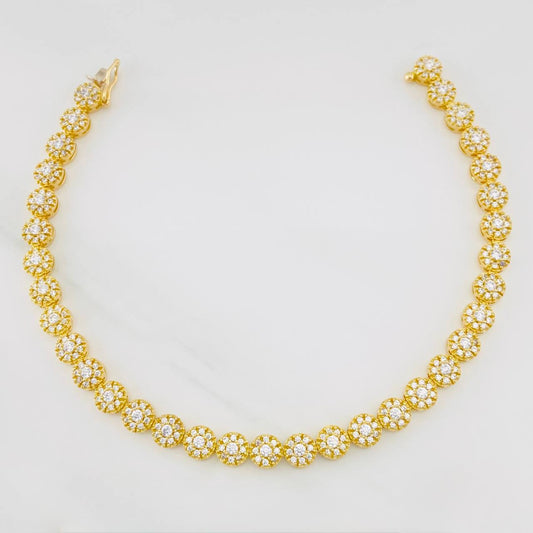 Pulso Tennis 12.3g / 7 1/2 in / 5.15mm Oro Amarillo 18K