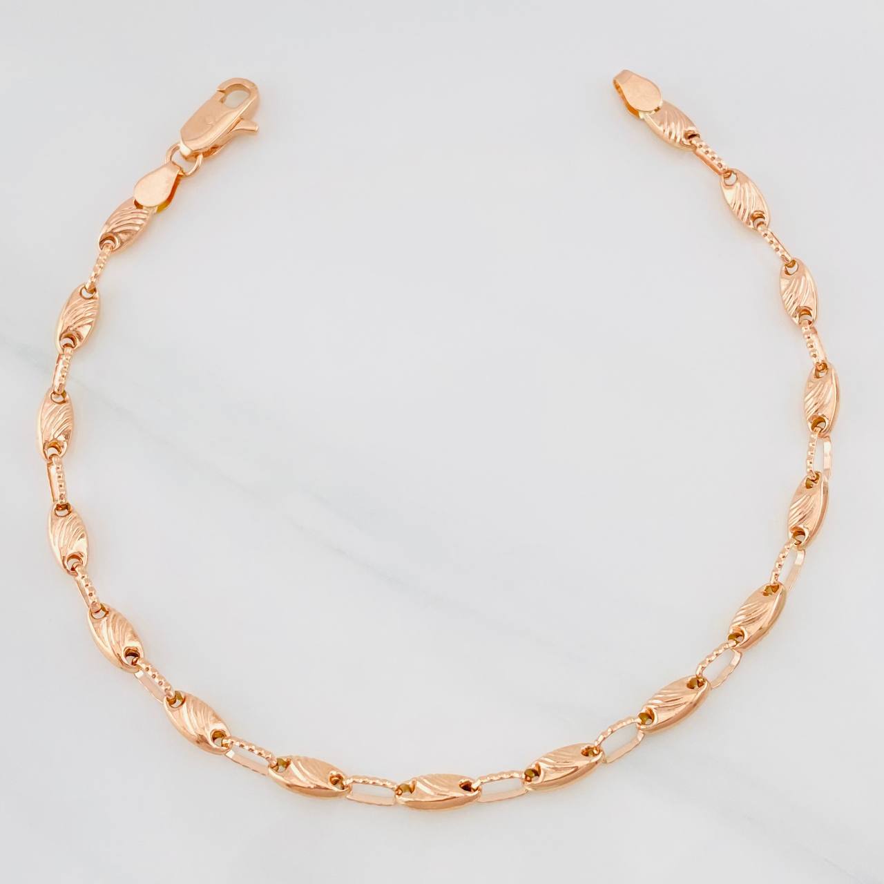 Rustic Bracelet 4.6g / 8 in / 3.65mm Rose Gold 18K