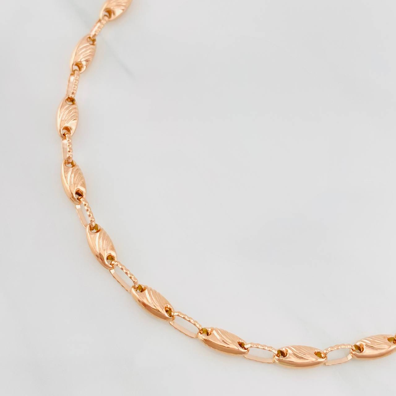 Rustic Bracelet 4.6g / 8 in / 3.65mm Rose Gold 18K