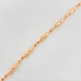 Rustic Dubai Bracelet 5.2g / 8 in / 4.32mm Rose Gold 18K