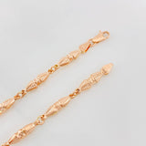 Rustic Dubai Bracelet 5.2g / 8 in / 4.32mm Rose Gold 18K