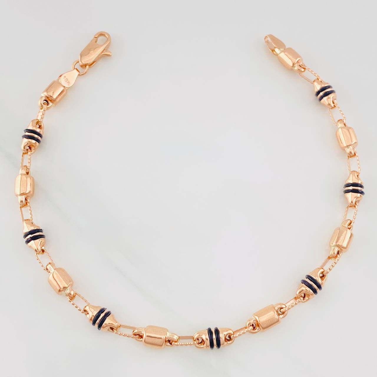 Pulso Rustico Barril 5.7g / 8 1/4 in / 4.51mm Oro Rosa 18K