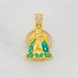 Virgin of Guadalupe Pendant 7.95g / 1 1/4 in Two-tone Yellow White Gold 18K