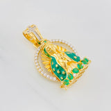Virgin of Guadalupe Pendant 7.95g / 1 1/4 in Two-tone Yellow White Gold 18K