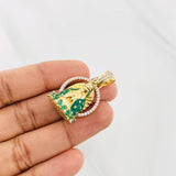 Virgin of Guadalupe Pendant 7.95g / 1 1/4 in Two-tone Yellow White Gold 18K