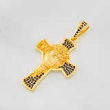 Dije Cruz Rostro de Cristo 6.65g / 1 3/4 in Oro Amarillo 18K