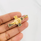 Dije Cruz Rostro de Cristo 6.65g / 1 3/4 in Oro Amarillo 18K