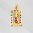 Virgin of Guadalupe Pendant 7.15g / 1 1/2 in Two-tone Yellow White Gold 18K