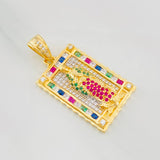 Virgin of Guadalupe Pendant 7.15g / 1 1/2 in Two-tone Yellow White Gold 18K