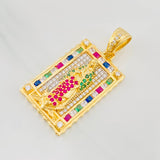 Virgin of Guadalupe Pendant 7.15g / 1 1/2 in Two-tone Yellow White Gold 18K