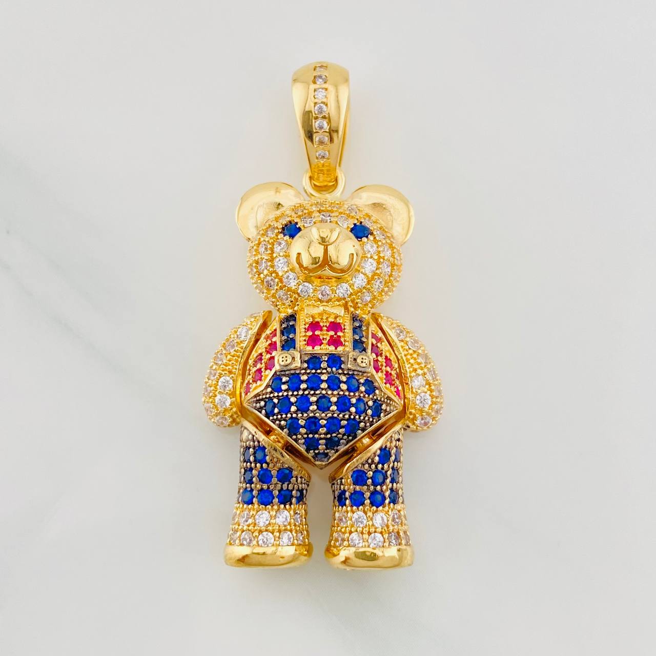 Articulated Bear Pendant 13.6g / 1 3/4 in Yellow Gold 18K