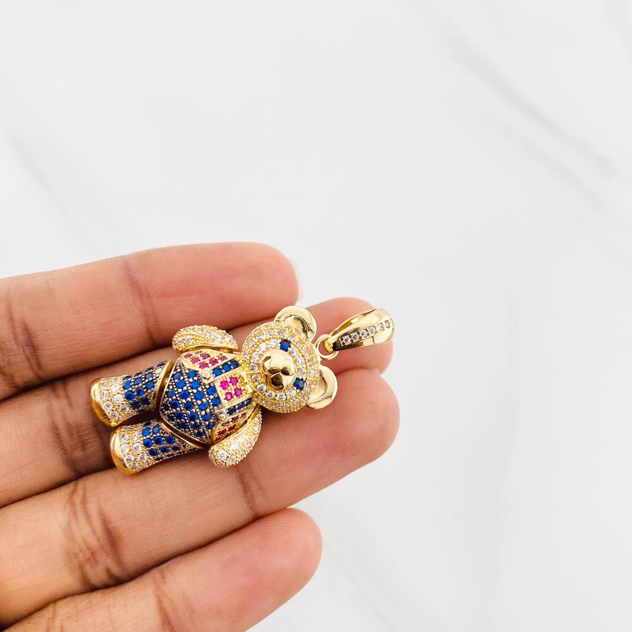 Articulated Bear Pendant 13.6g / 1 3/4 in Yellow Gold 18K