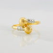 Anillo Tu y Yo 1.5g / T8 3/4 Dos Oros Amarillo Blanco 18K