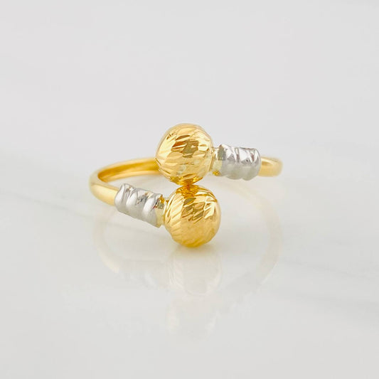 You and Me Ring 1.5g / T8 1/2 Two Yellow White Gold 18K