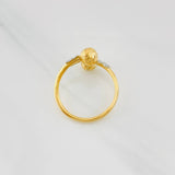 Anillo Tu y Yo 1.5g / T8 1/2 Dos Oros Amarillo Blanco 18K