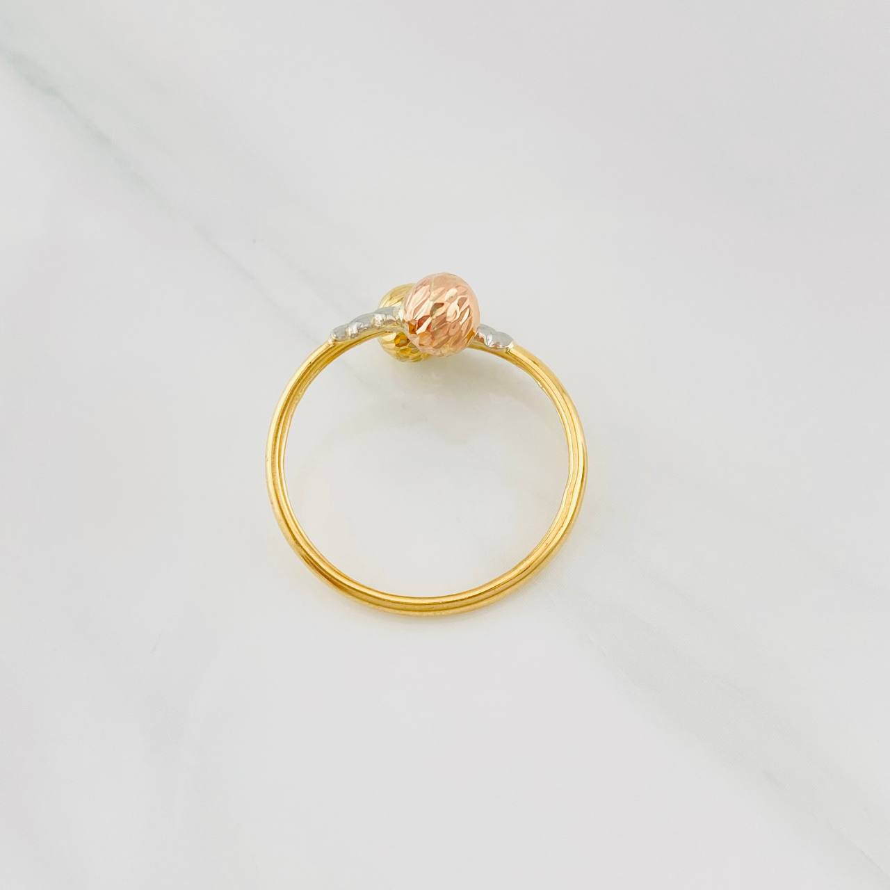Anillo Tu y Yo 1.5g / T8 Tres Oros 18K