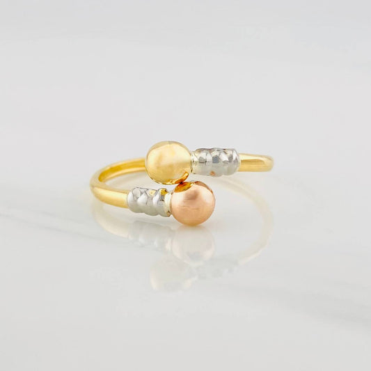Anillo Tu y Yo 1.25g / T8 Tres Oros 18K