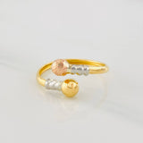 Anillo Tu y Yo 1.35g / T9 1/4 Tres Oros 18K