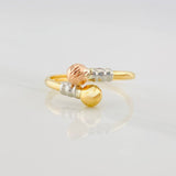 Anillo Tu y Yo 1.25g / T6 1/2 Tres Oros 18K