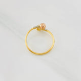 Anillo Tu y Yo 1.25g / T6 1/2 Tres Oros 18K