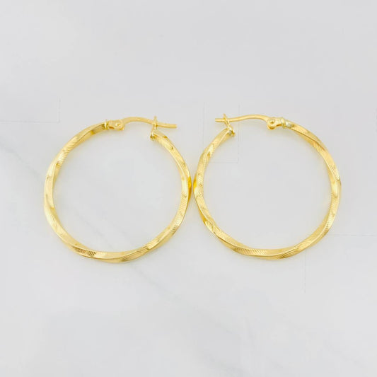Hoop Earrings Siena 1.7g / 1 1/4 in Yellow Gold 18K