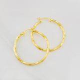 Candongas Siena 1.7g / 1 1/4 in Oro Amarillo 18K