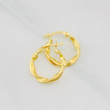 Candongas Melcocha 1.4g / 3/4 in Oro Amarillo 18K