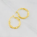 Candongas Melcocha 1.4g / 3/4 in Oro Amarillo 18K