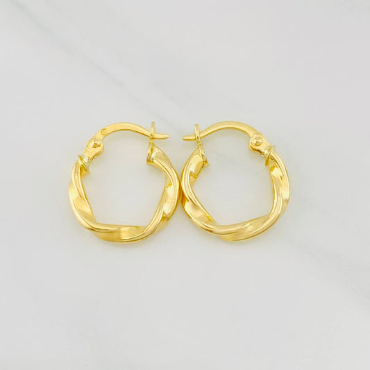 Candongas Melcocha 1.15g / 1.6cm Oro Amarillo 18K